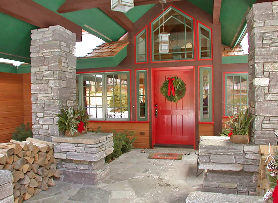 Adirondack Style Christmas House 2